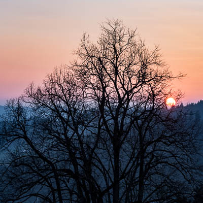 Sonnenuntergang beim Schloss Trachselwald