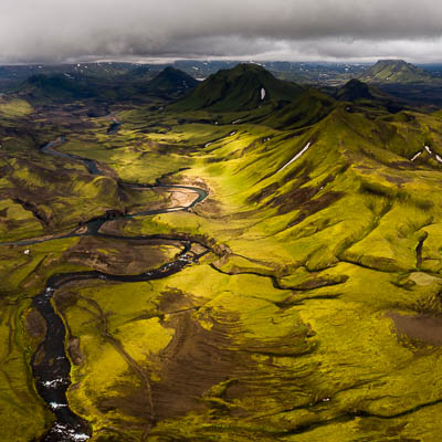 Weitere Luftaufnahme bei Suðurland